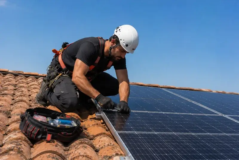Maintenance et monitoring de panneaux solaires à Saint-Mathurin